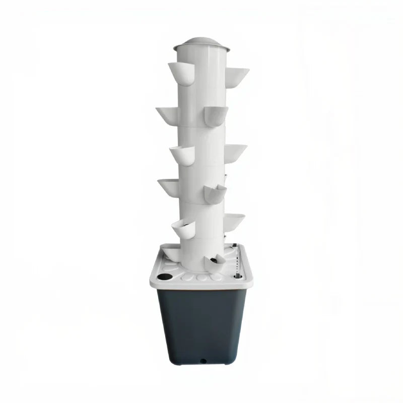 Quadratischer Hydroponic Tower – Frische Ernte auf kleinstem Raum