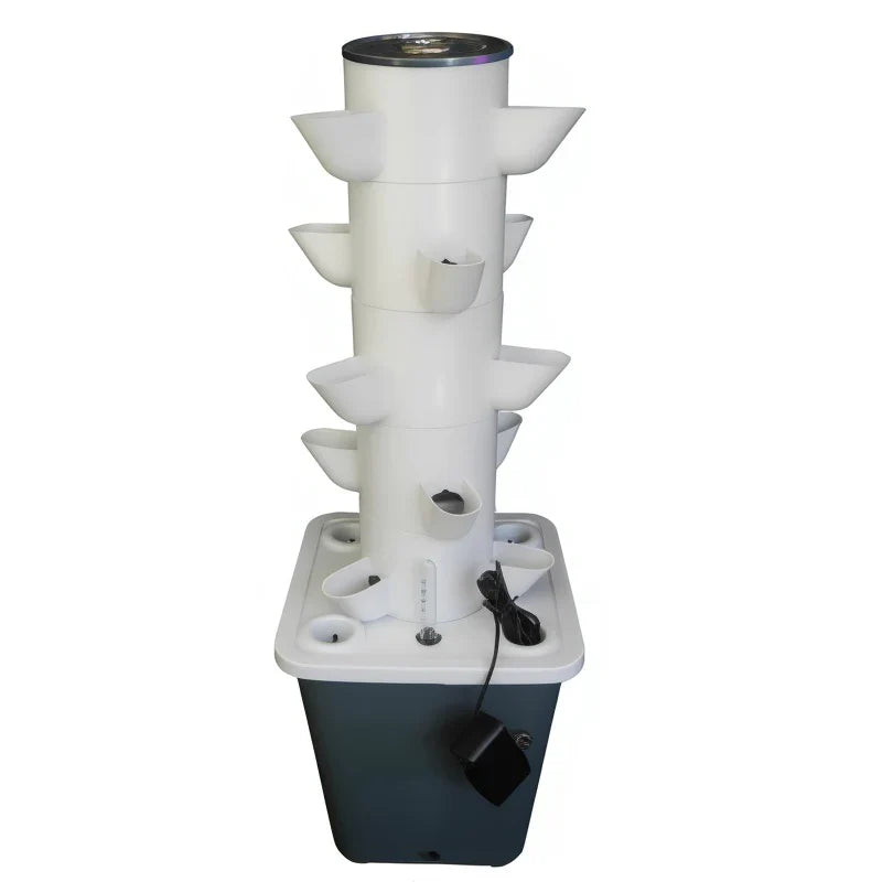 Quadratischer Hydroponic Tower – Frische Ernte auf kleinstem Raum